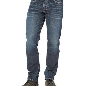 Silver Eddie Relaxed Fit Tapered Leg Men's Jeans - 32L